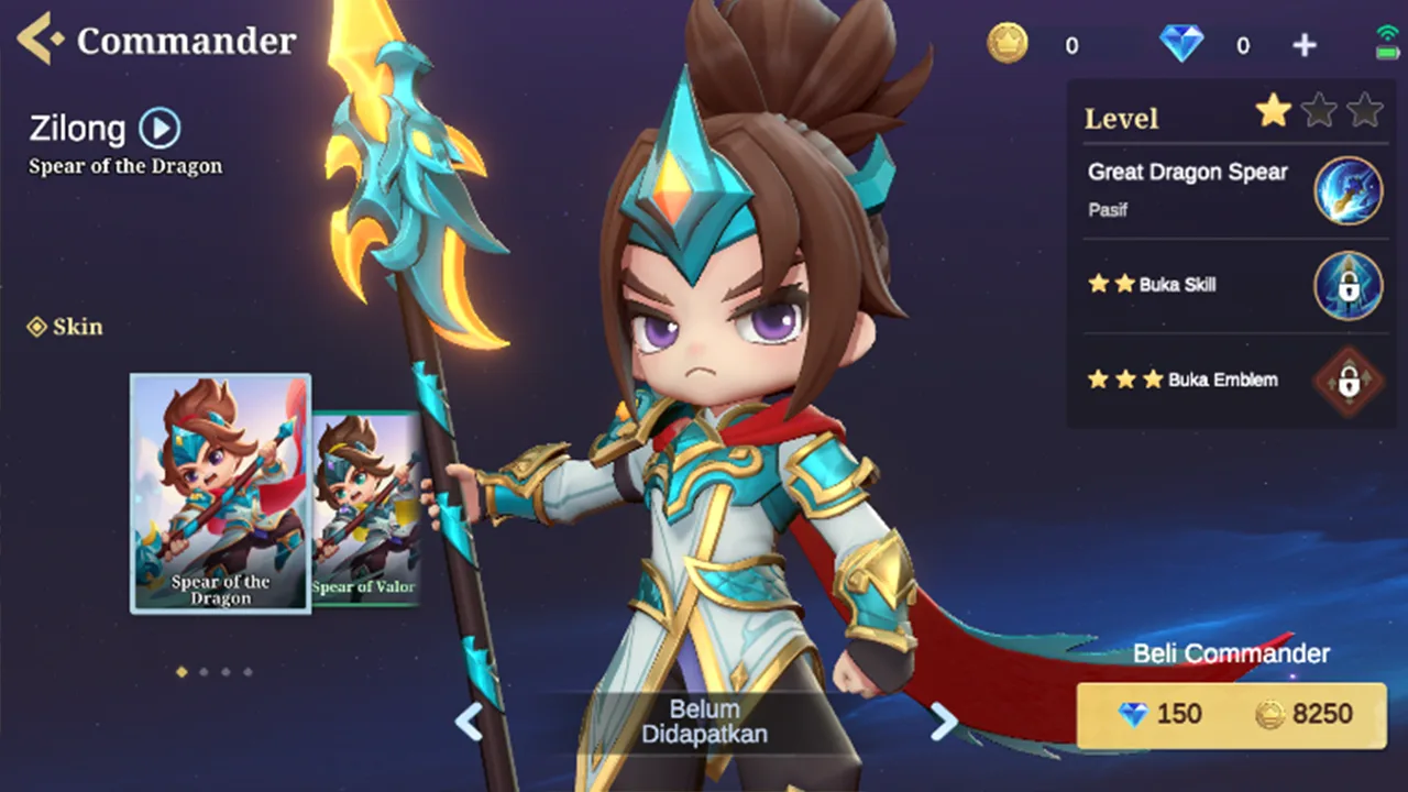 Commander Zilong Magic Chess Skill dan Rekomendasi Combo Sinergi